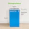 Alpine Industries Square Recycling Bin, 29 Gallons, Blue Can, Mixed Opening Lid, for Cans/Bottles ALP4450-KIT-BLU-M-CB - alternate 9